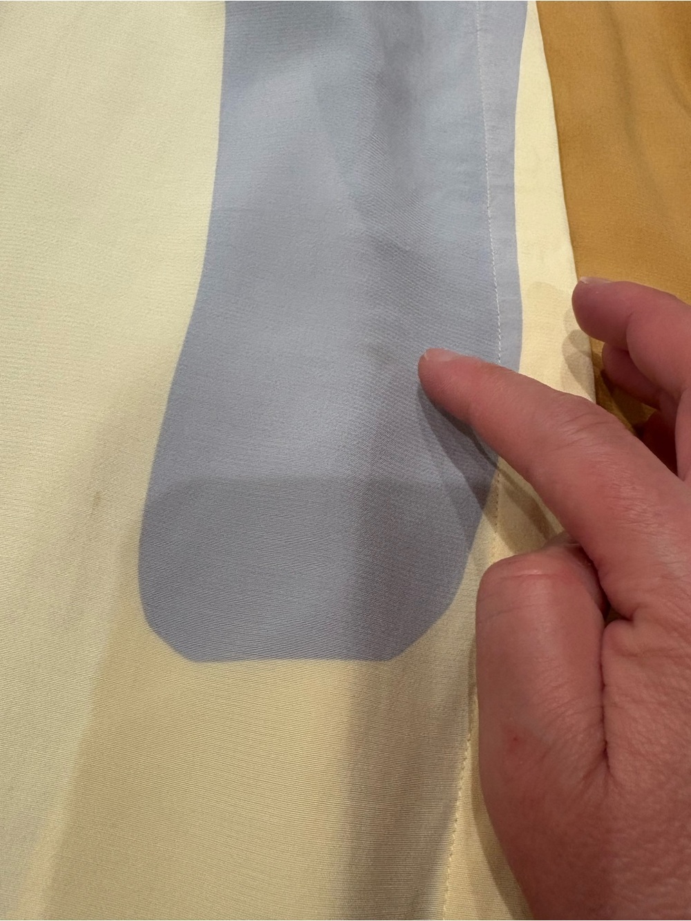 & Other Stories Beige and Cream Patterned Shirt Dress 6 two small stains see pic - Picture 12 of 15